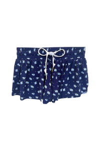 KatieJ NYC Farrah Short - Navy Rose Ditsy