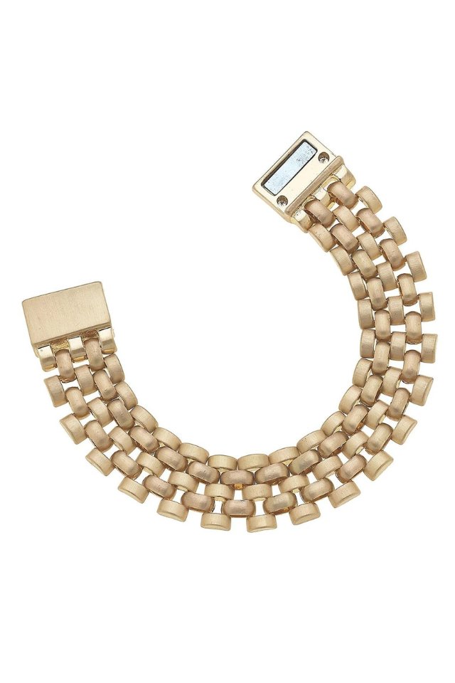 Canvas Della Watchband Magnet Bracelet - Satin Gold