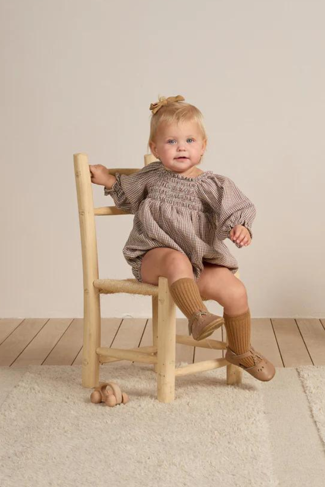 Quincy Mae Eden Romper - Plum Gingham – Seaside Shoes & Swim