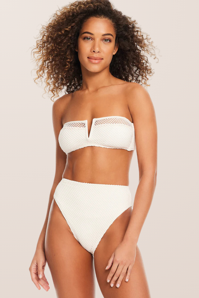 Sanctuary Swim V Wire Bandeau White Sand – Seaside Shoes Swim