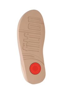 Fit Flop Halo Bead Circle Leather Toe Post Sandal - Latte Beige