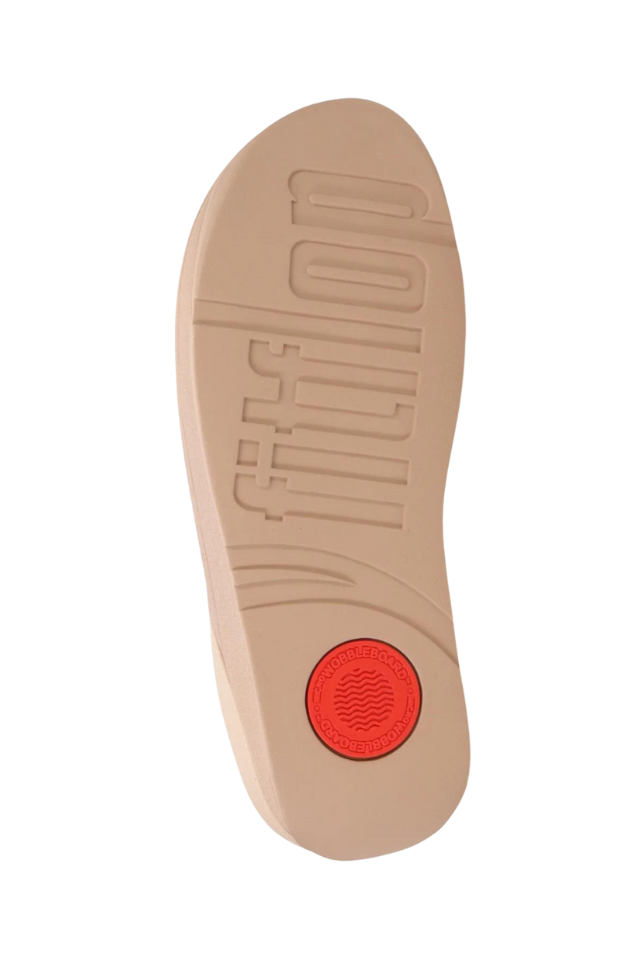Fit Flop Halo Bead Circle Leather Toe Post Sandal - Latte Beige