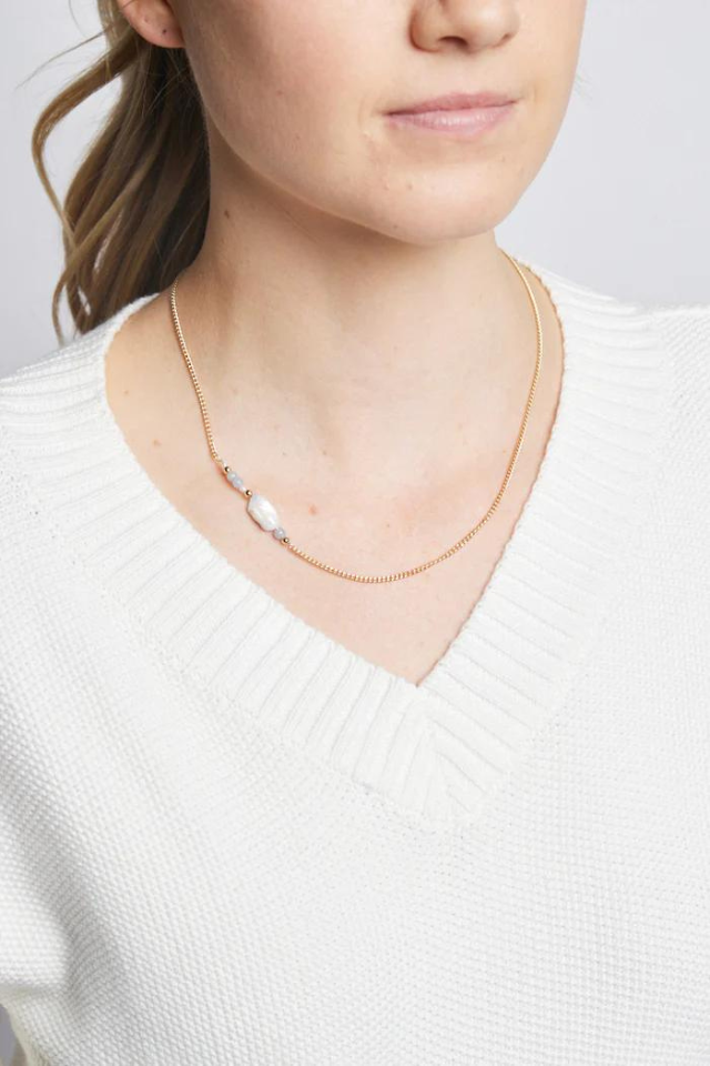 ABLE Tidepool Curb Necklace - Gold