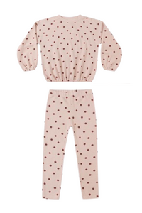 Rylee + Cru Spongey Knit Set - Polka Dot