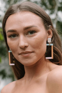 Sunshine Tienda Neutral Colorblock Earrings