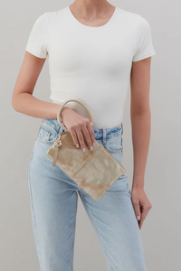 Hobo Sable Wristlet- Saddle Stardust