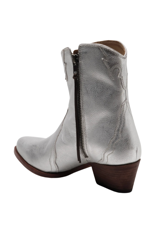 Free People New Frontier Western Boot - Silver