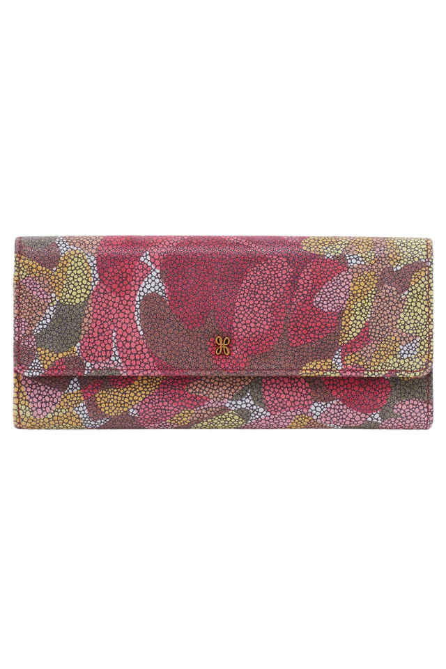 HOBO Jill Large Trifold Wallet - Abstract Foliage