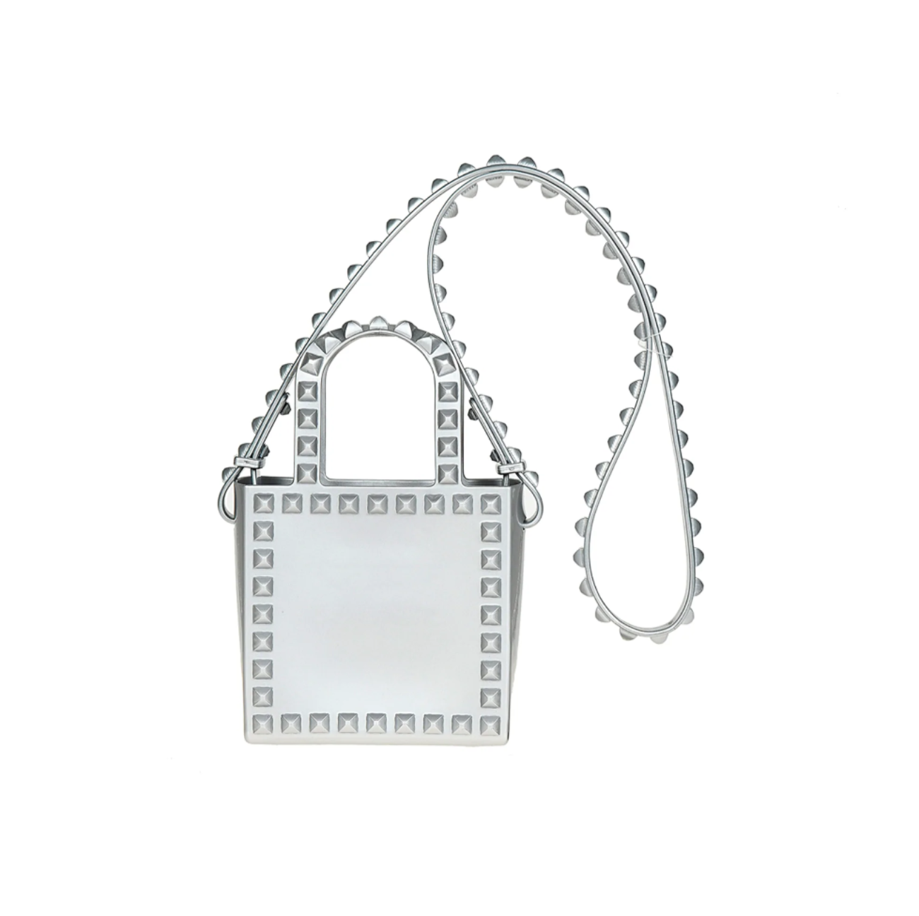 Carmen Sol Alice Metallic Mini Shoulder Bag - Silver