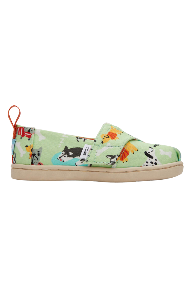 Toms shops dog print shoes