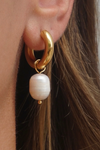 Ellie Vail Melrose Mini Hoop Pearl Earring