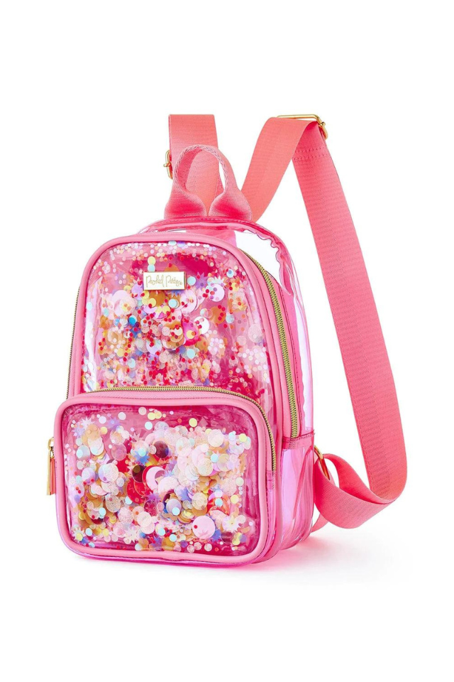 Packed Party Bring the Fun Mini Clear Confetti Backpack