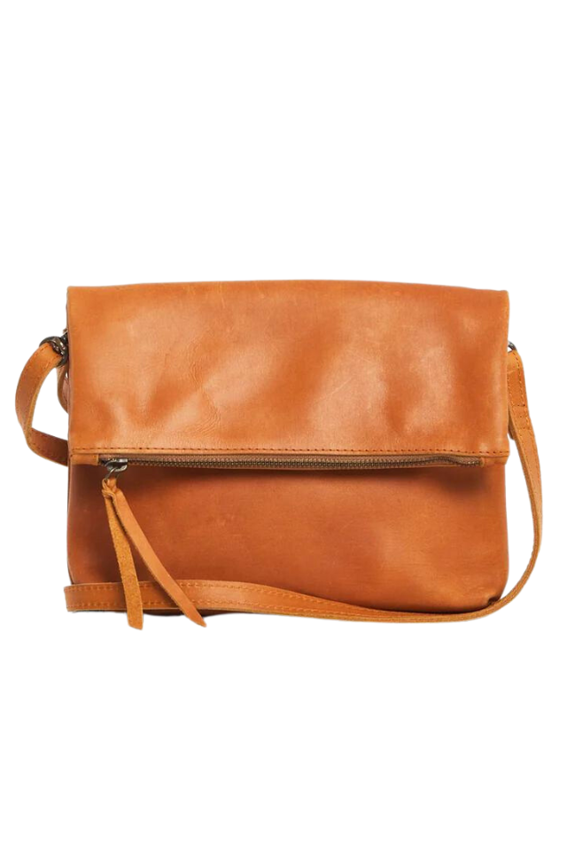 ABLE Emnet Foldover Crossbody Cognac – Seaside Shoes Swim
