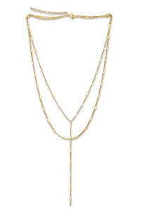 Ellie Vail Camilla Dainty Lariat Chain Necklace - Gold