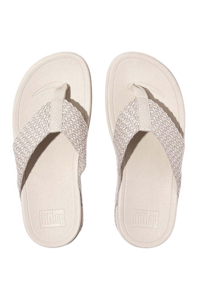 Fit Flop Surfa Multi Tone Webbing Toe Post Sandals - Paris Beige