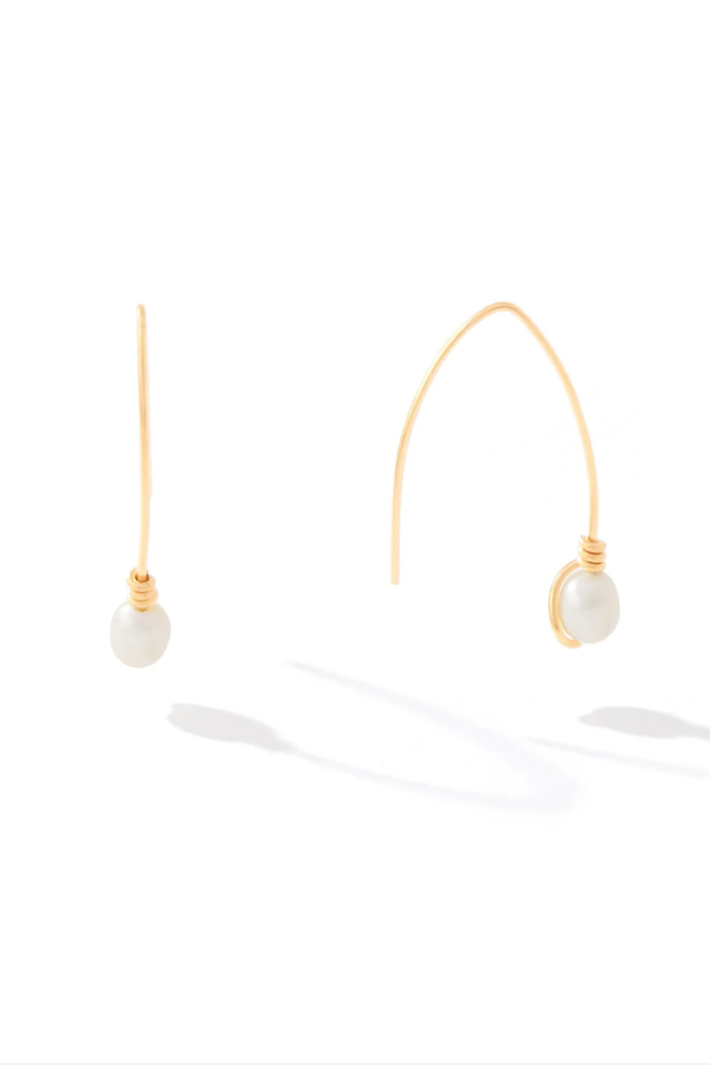 Ronaldo Simplicity Earrings - White Pearl