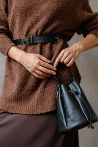 ABLE Blaire Bucket Crossbody - Black