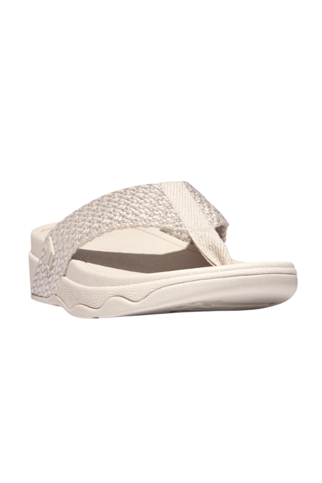 Fit Flop Surfa Multi Tone Webbing Toe Post Sandals - Paris Beige