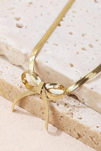 Savvy Bow 18K Gold-Filled Necklace
