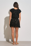 Elan Short Sleeve Elastic Dress - Black
