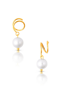 Ellie Vail Cove Spiral Pearl Earring - Gold
