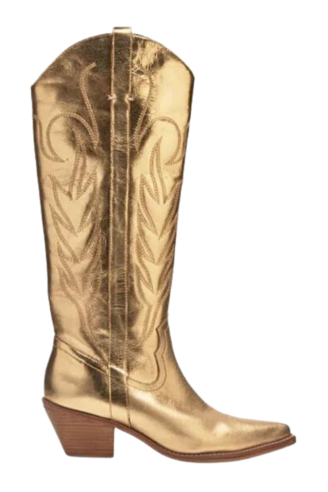 gold boots