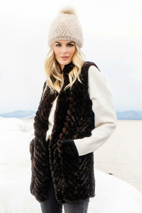 Fabulous Furs Gemma Knitted Vest - Whiskey