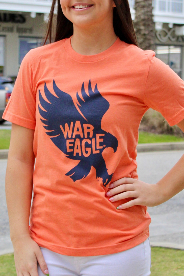 Winged War Eagle Tee - Orange