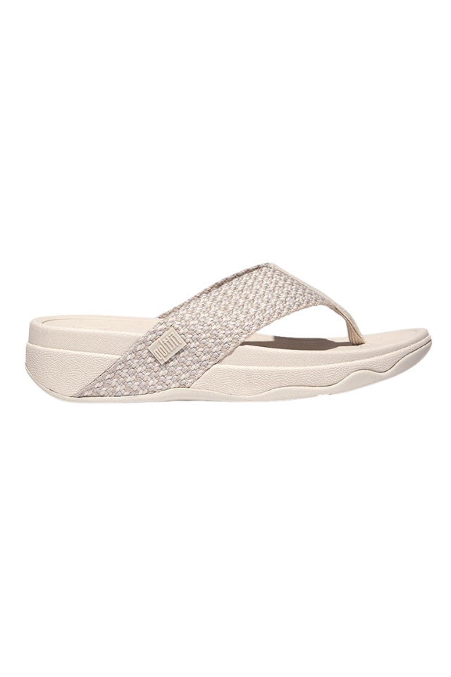 Fit Flop Surfa Multi Tone Webbing Toe Post Sandals - Paris Beige