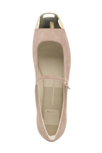 Dolce Vita Reyes Toe Cap Ballet Flats - Tan Suede