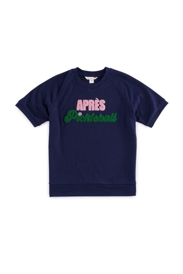 Apres Pickleball SS Sweatshirt - Navy