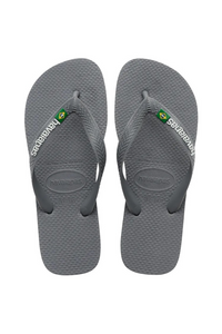 Havianas Kids Brazil Logo Sandal - Steel Grey/Steel