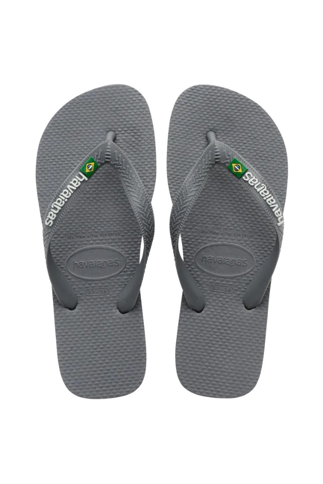 Havianas Kids Brazil Logo Sandal - Steel Grey/Steel