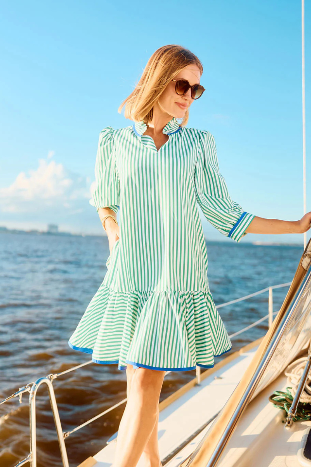 Mary Square Naomi Lined Up Dress - Green