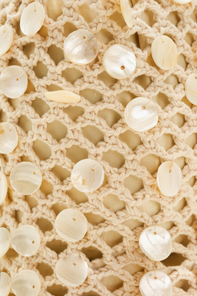 A&B Crochet Beaded Bucket Bag