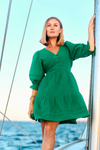 Mary Square Raya Dress - Green