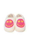 Girls Plush Smiley Face w/Star Eyes Slippers