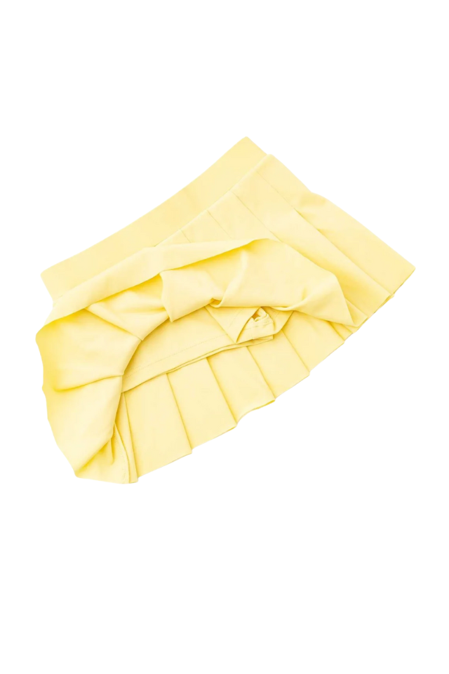 SC Pleated Active Skirt - Butter Yellow