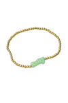 BB Acrylic Salty Beaded Gold Bracelet - 6.75