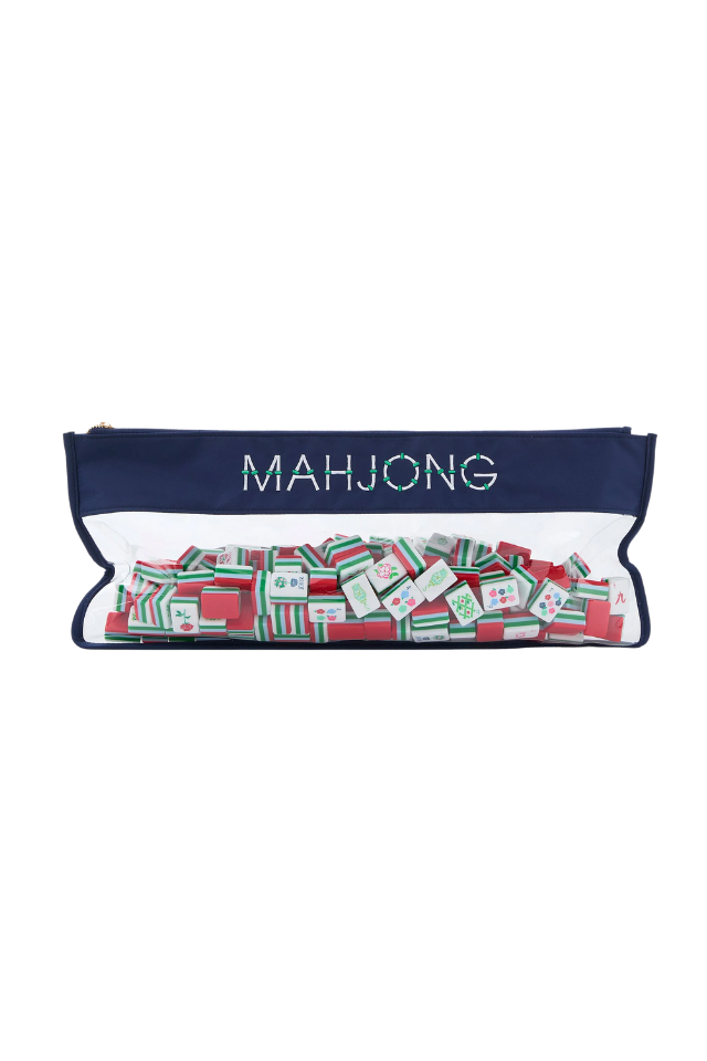 Oh My Mahjong Bag - Navy Bamboo