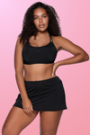 Sporty Swim Skirt - Black