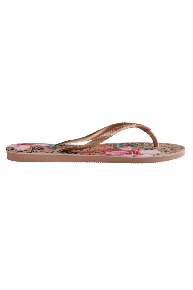 Havaianas Slim Animal Floral Sandal - Crocus Rose