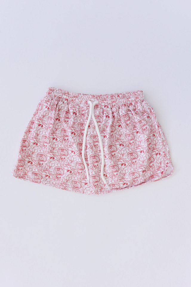 Studio Smocks Elephant Skort - Red/White