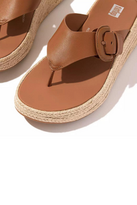 Fit Flop F-Mode Espadrille Flatform Thong - Light Tan