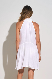 Elan 2 Dress Halter Vneck - White