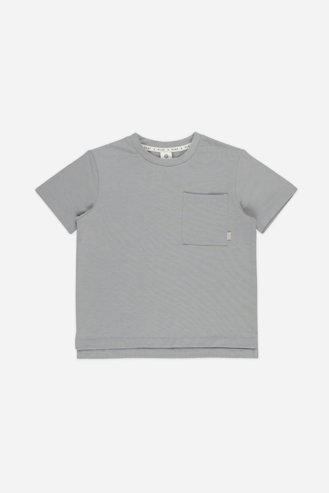 Rylee & Cru Cove Essential Pocket Tee - Dusty Blue