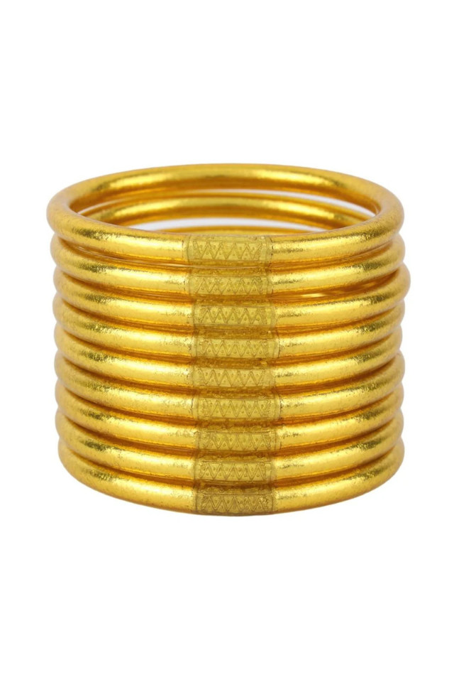 BuDhaGirl All Weather Bangles Set of 9 - Gold