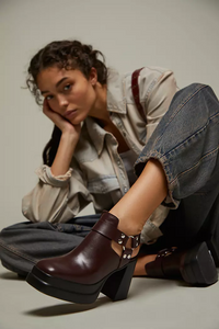 Free People Hybrid Harness Boot - Chestnut Leather