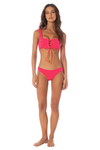 Maaji Light Pink Flower Red Dazzle Top - Red