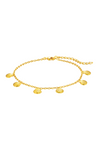 Ellie Vail Regina Shell Anklet - Gold